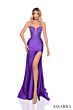 Amarra 88210 Strapless Plunging Neck Ruched Derriere Dress