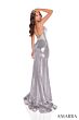 Amarra 88212 Beaded Bodice High Slit Ruched Skirt Dress