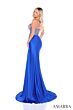 Amarra 88217 Side Tail High Slit Beaded Corset Dress