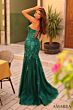 Amarra 88232 High Slit Strapless Corset Glitter Dress