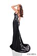 Amarra 88242 Plunging Neckline High Slit Floral Dress