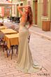 Amarra 88243 Floral Straps Illusion Corset Sparkly Dress