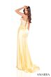 Amarra 88246 Floral Corset Side Tail High Slit Dress