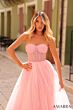 Amarra 88277 Sheer Corset Ruffle Hem Strapless Dress