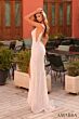 Amarra 88280 Sheer Sides Lace-Up Back Embellished Dress
