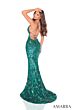 Amarra 88288 V-Neck Lace-Up Sequin Dress