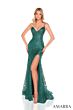 Amarra 88290 High Slit Leaf Glitter Lace-Up Dress