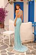 Amarra 88304 Bare Back Cross-Halter Sequin Dress