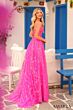 Amarra 88315 Floral Corset High Slit Sparkle Dress