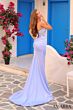 Amarra 88319 Embroidered Corset High Slit Strapless Dress