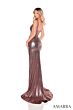 Amarra 88324 Sheer Sides Hot Fix Metallic Dress