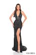 Amarra 88344 Plunging Halter Floral Corset Dress