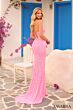 Amarra 88358 High Slit Strapless Sweetheart Floral Dress