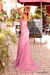 Amarra 88363 Godet Skirt Floral Sequin Strapless Dress