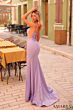 Amarra 88365 Illusion Corset High Slit Sheer Sides Dress