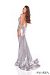 Amarra 88387 Hot Fix Bodice Backless Metallic Dress