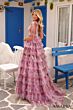 Amarra 88396 Ruffle Skirt Bow Straps Floral Dress