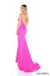 Amarra 88428 Embellished Neckline Sheer Sides Dress