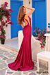 Amarra 88432 Cutout Back Ruched One Shoulder Dress