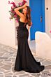 Amarra 88434 Bow Slit Strapless Sweetheart Corset Dress