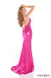 Amarra 88436 Ruched Bodice Hot Fix Metallic Dress
