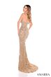 Amarra 88455 Embellished Strapless V-Neck Dress