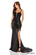 Amarra 88543 Side Slit Lace-Up Embellished Dress