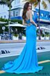 Amarra 88626 Plunging Neckline Lace-Up Dress