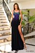 Amarra 88861 High Slit Square Neckline Dress