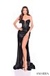 Amarra 89064 Slit Skirt Strapless Dress