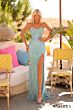 Amarra 89091 Slit Skirt Beaded Dress