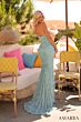 Amarra 89091 Slit Skirt Beaded Dress