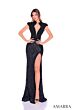 Amarra 89189 Pearl Embellished Bodice High Neck Dress