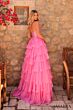 Amarra 89287 High Slit Tiered Ruffle Skirt Dress