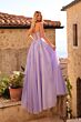 Amarra 89357 Glitter Tulle Skirt Lace-Up Dress
