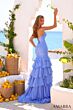 Amarra 89409 Tiered Ruffle Skirt Double Keyhole Dress