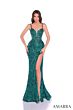 Amarra 89453 High Slit Beaded Spaghetti Strap Dress