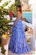 Amarra 89507 Tiered Ruffle Skirt High Slit Dress