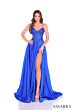 Amarra 89517 Spaghetti Strap A-Line High Slit Dress