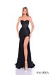 Amarra 89521 High Slit Beaded Strapless Illusion Dress