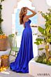 Amarra 89522 Corset Bodice Lace-Up Back Satin A-Line Dress