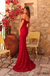 Amarra 89527 Off-The-Shoulder Lace Ruched Derriere Dress