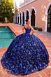 Amarra 54260 Hooded Cape Sweetheart Neck Quince Dress