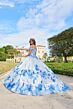 Amarra 54208 Detachable Cape Floral Quinceanera Dress