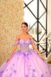 Amarra 54224 Illusion Corset 3D Flowers Quinceanera Gown
