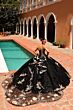 Amarra 54301 Cold-Shoulder Petal Train Quinceanera Dress