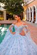 Amarra 54308 Cold-Shoulder Strap Basque Waist Sweet 16 Gown