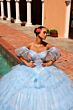Amarra 54312 Ruffle Skirt Flutter Sleeve Sweet 16 Gown
