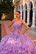 Amarra 54314 Ruffle Skirt Hooded Cape Sweet 16 Gown