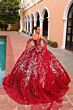 Amarra 54322 Bow Back Removable Sleeve Quinceanera Gown